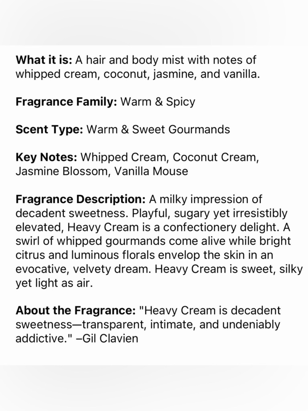PHLUR Heavy Cream Hair & Body Fragrance Mist - White - Picture 4 of 7